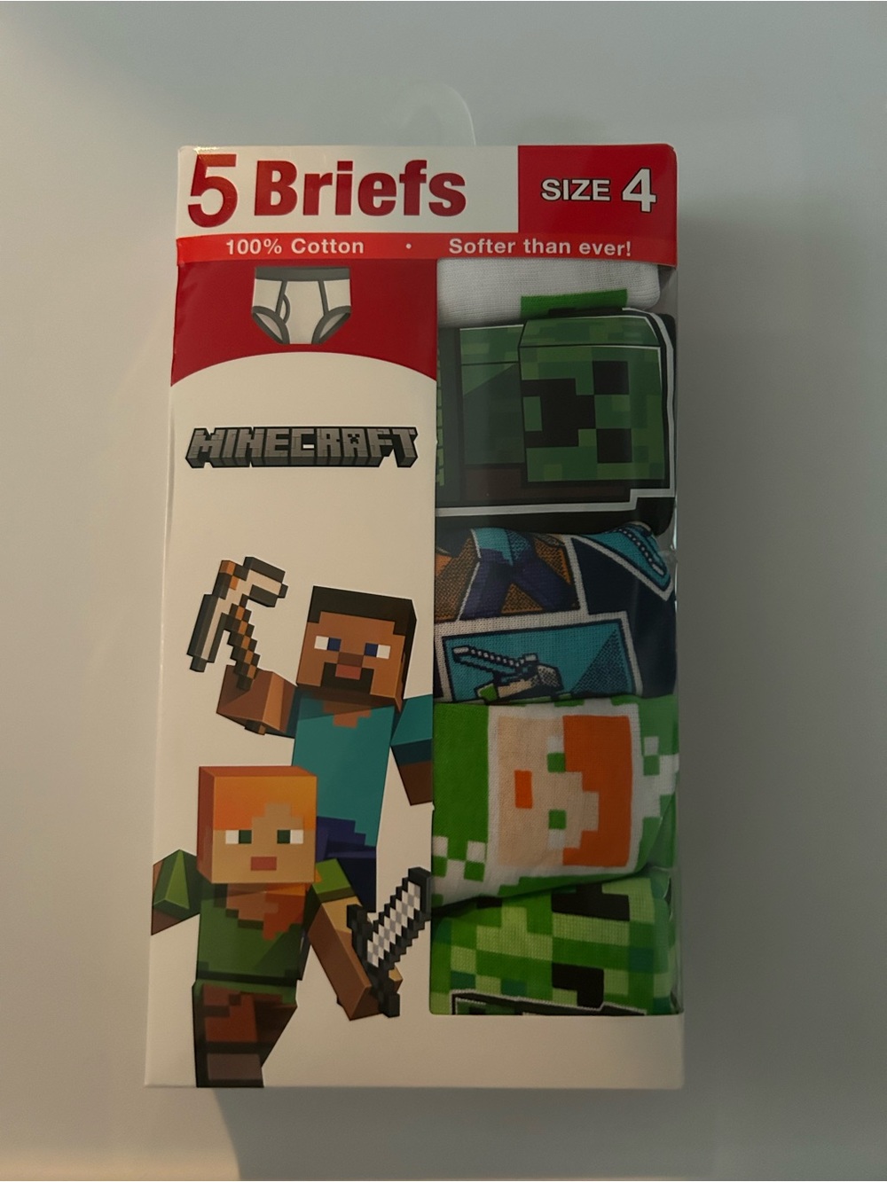 Minecraft Cotton Briefs 5-pack Boys size 4